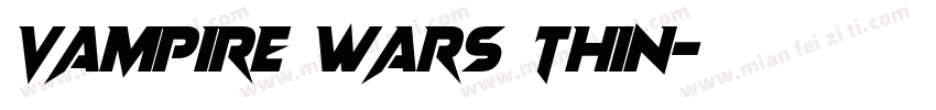 Vampire Wars Thin字体转换